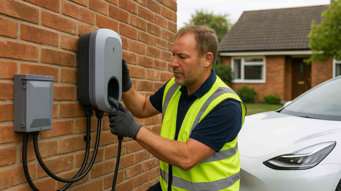 EV charger installation, electrical panel upgrade, home EV charging, Level 2 charger, EV installation costs, electrical load calculation, 200-amp panel, residential EV charging, EV charging permits, home electrical upgrades